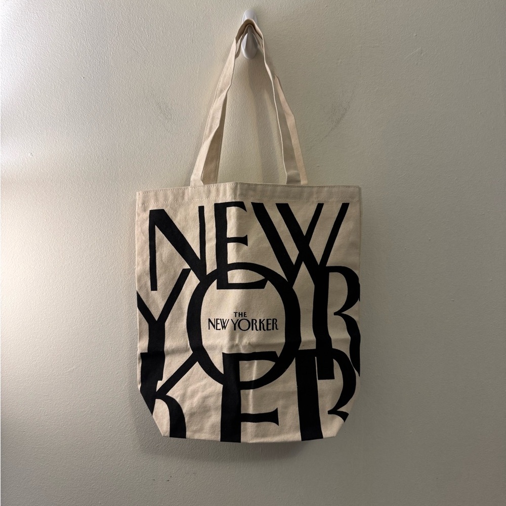 The New Yorker Magazine Heavy Canvas Black And White Tote Bag